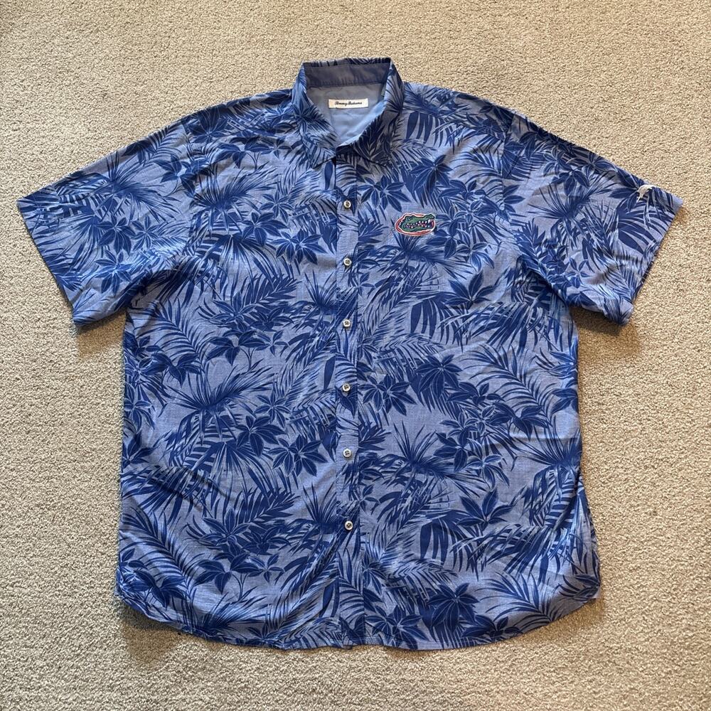 Florida Gators Shirt Mens Sz XL NCAA Collegiate Tommy Bahama Palm Button Up